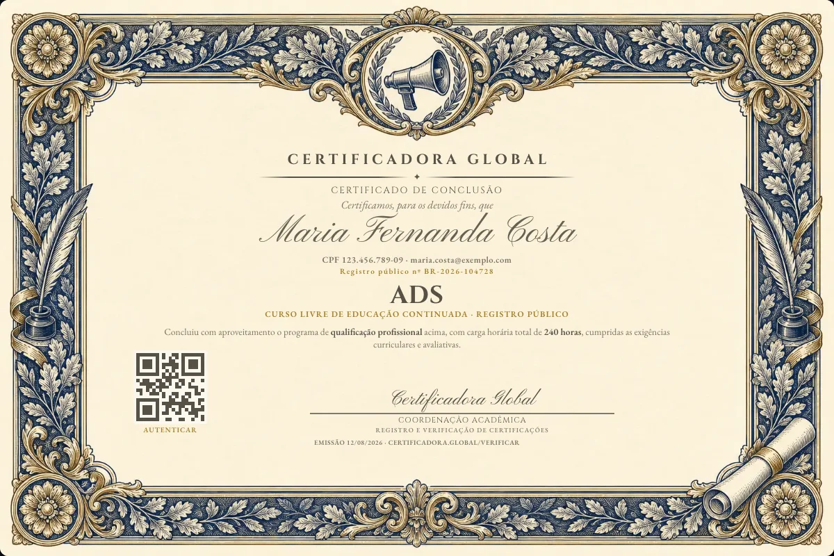 Capa do curso Ads