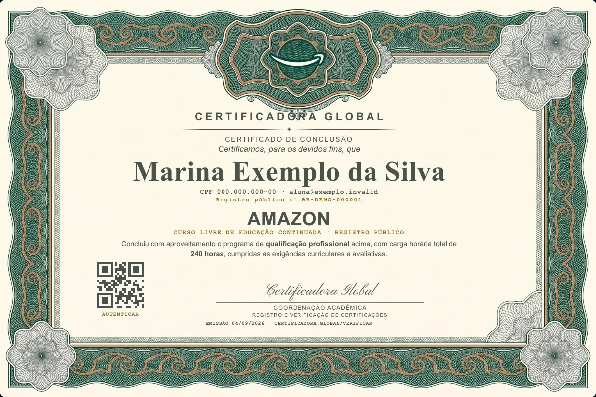 Capa do curso Amazon