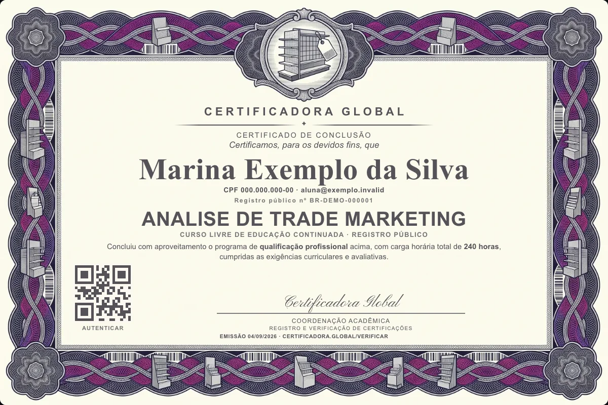 Capa do curso Analise de Trade Marketing