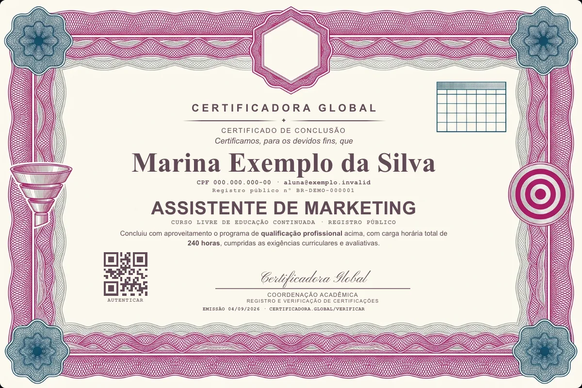 Capa do curso Assistente de Marketing