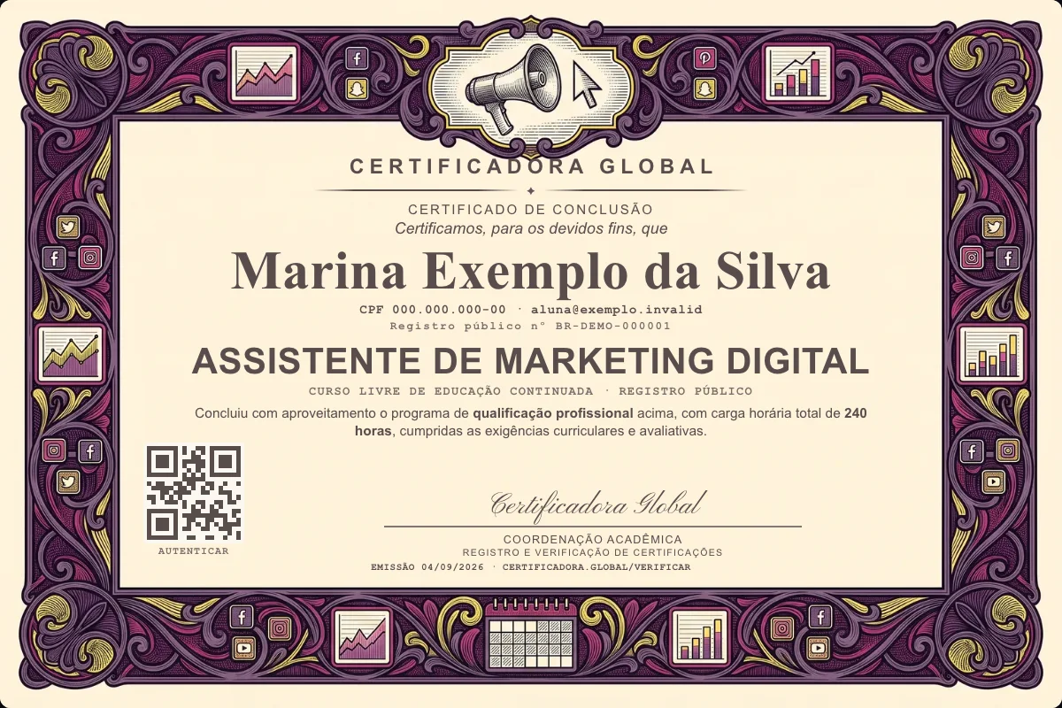 Capa do curso Assistente de Marketing Digital