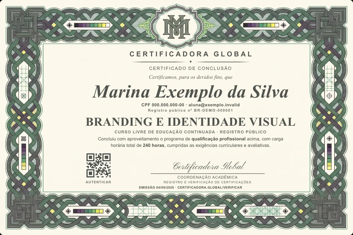 Capa do curso Branding e Identidade Visual