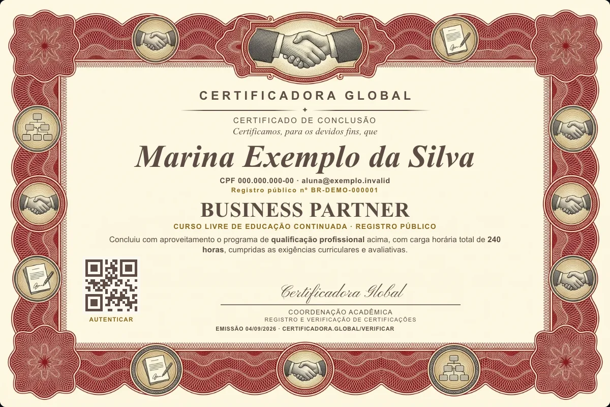 Capa do curso Business Partner