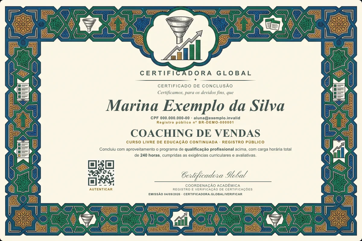 Capa do curso Coaching de Vendas