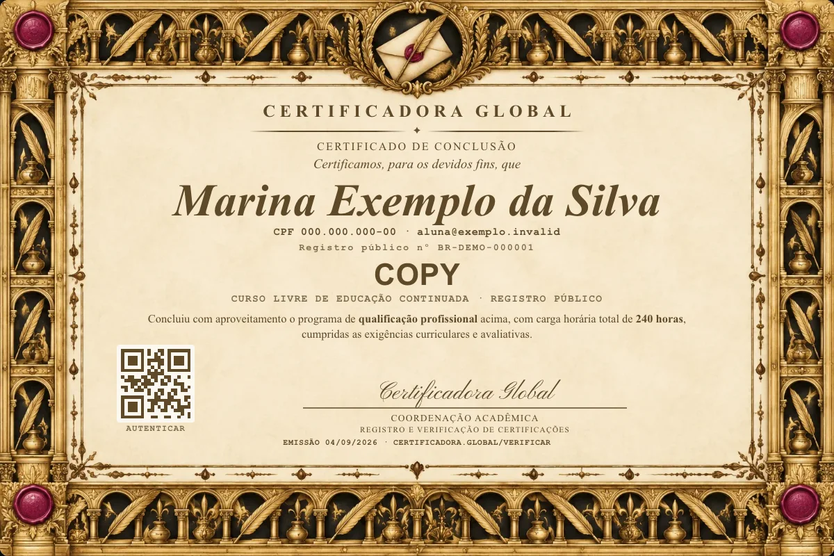 Capa do curso Copy