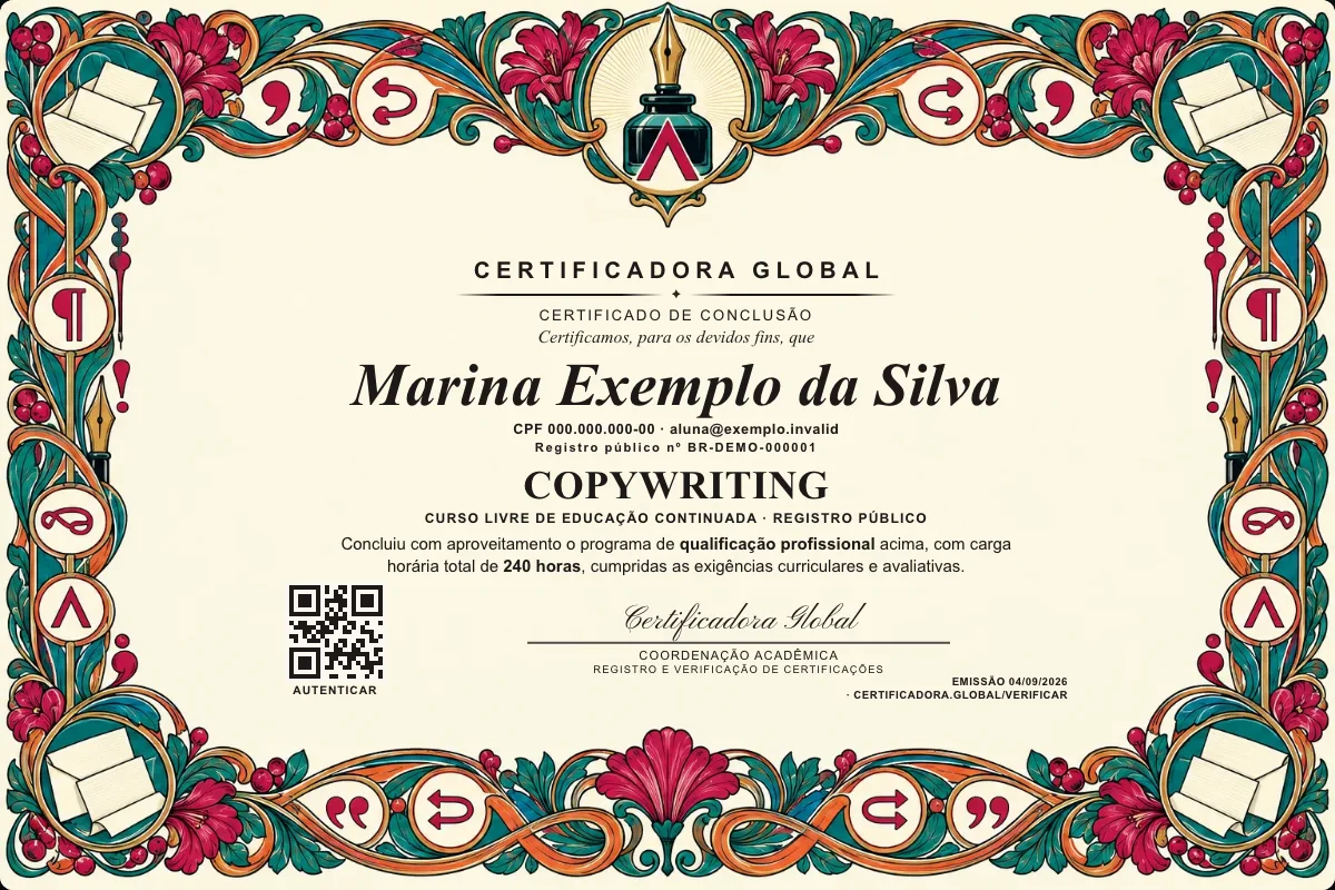 Capa do curso Copywriting