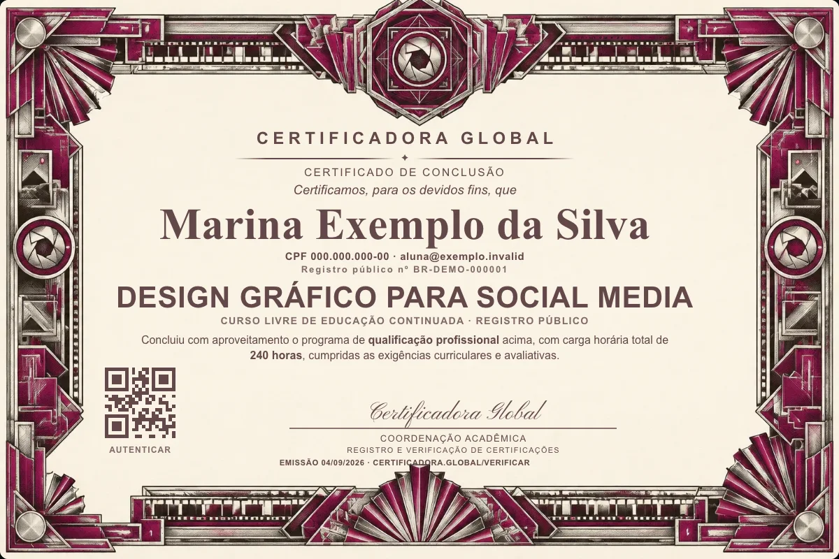 Capa do curso Design Gráfico para Social Media