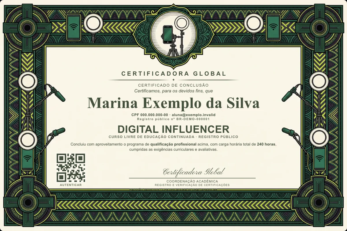 Capa do curso Digital Influencer