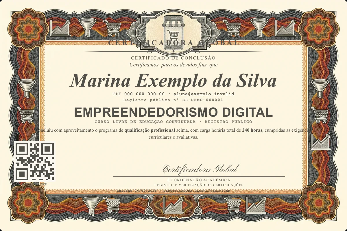 Capa do curso Empreendedorismo Digital