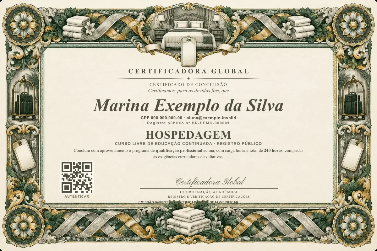 Capa do curso Hospedagem