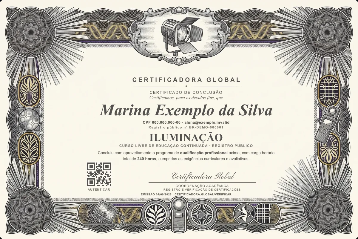 Capa do curso Iluminação