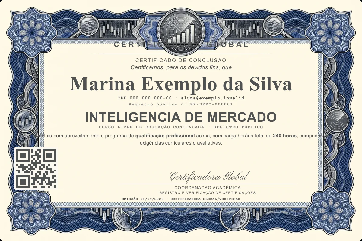 Capa do curso Inteligencia de Mercado