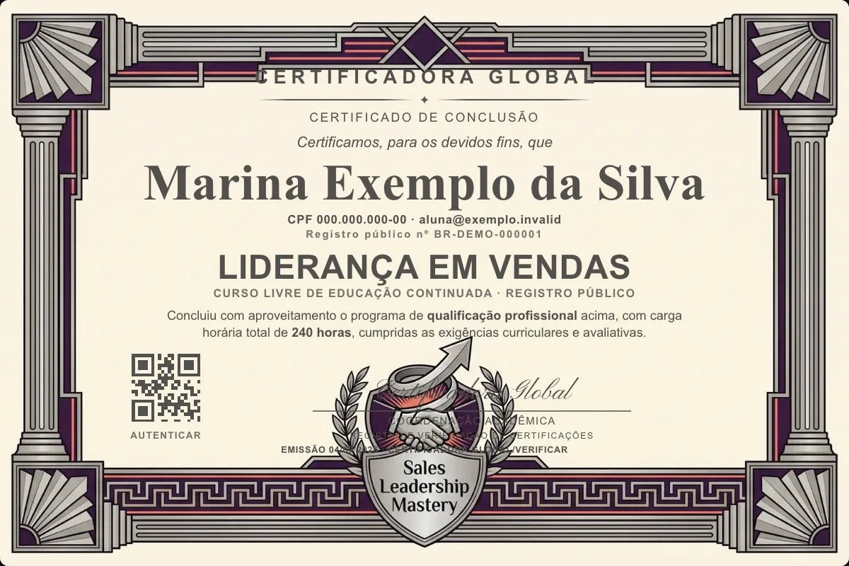 Capa do curso Liderança em Vendas