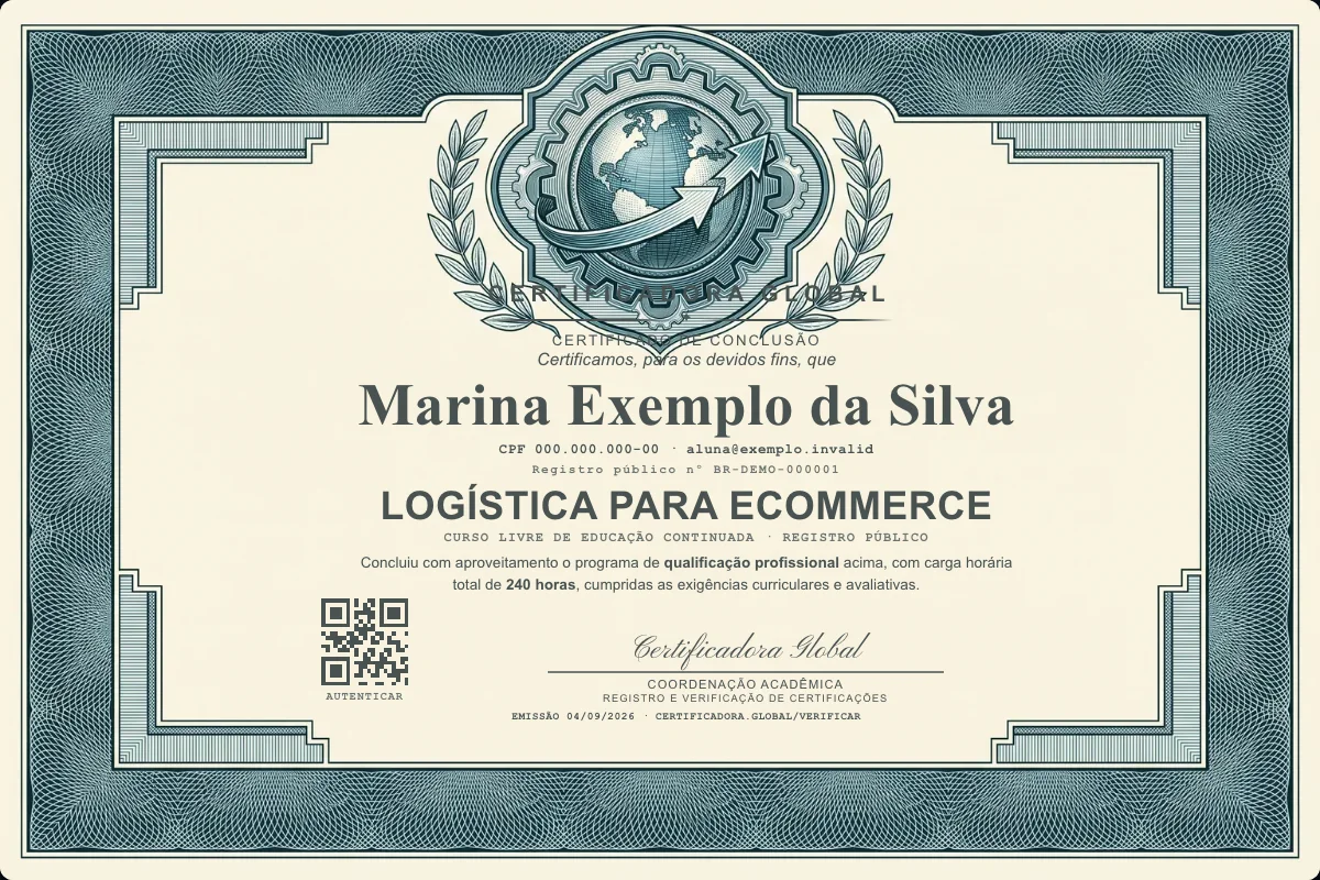 Capa do curso Logística para Ecommerce