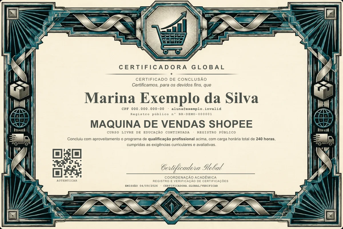 Capa do curso Maquina de Vendas Shopee