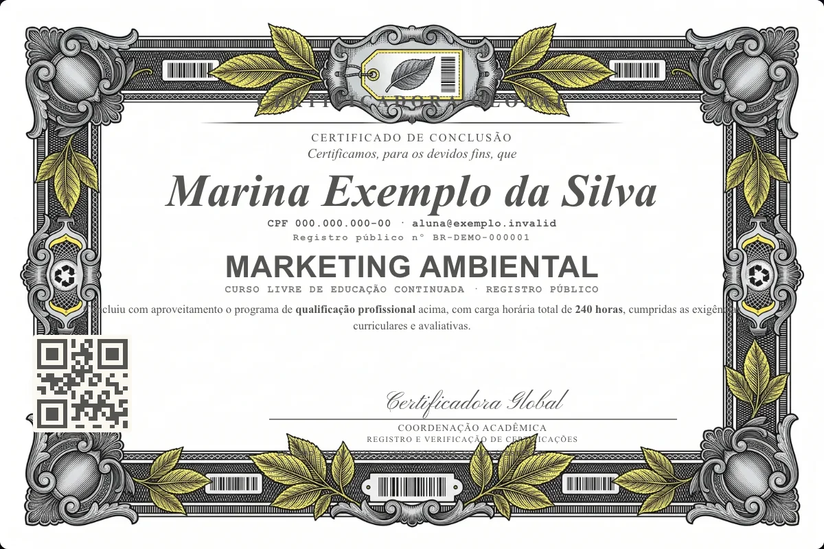 Capa do curso Marketing Ambiental