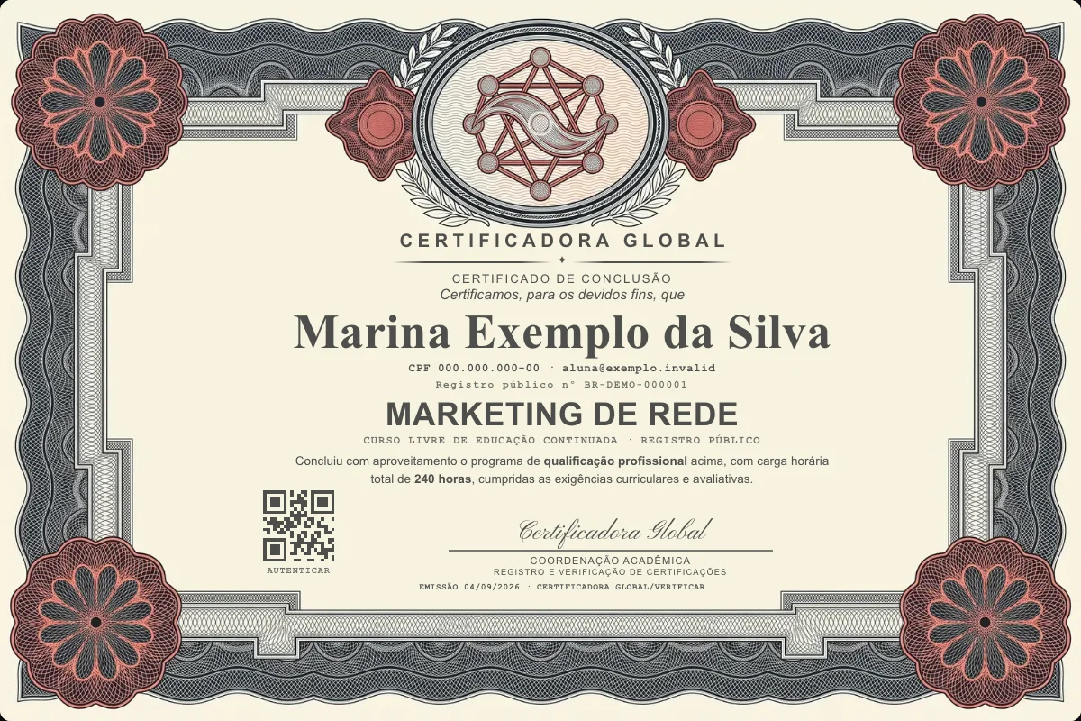 Capa do curso Marketing de Rede
