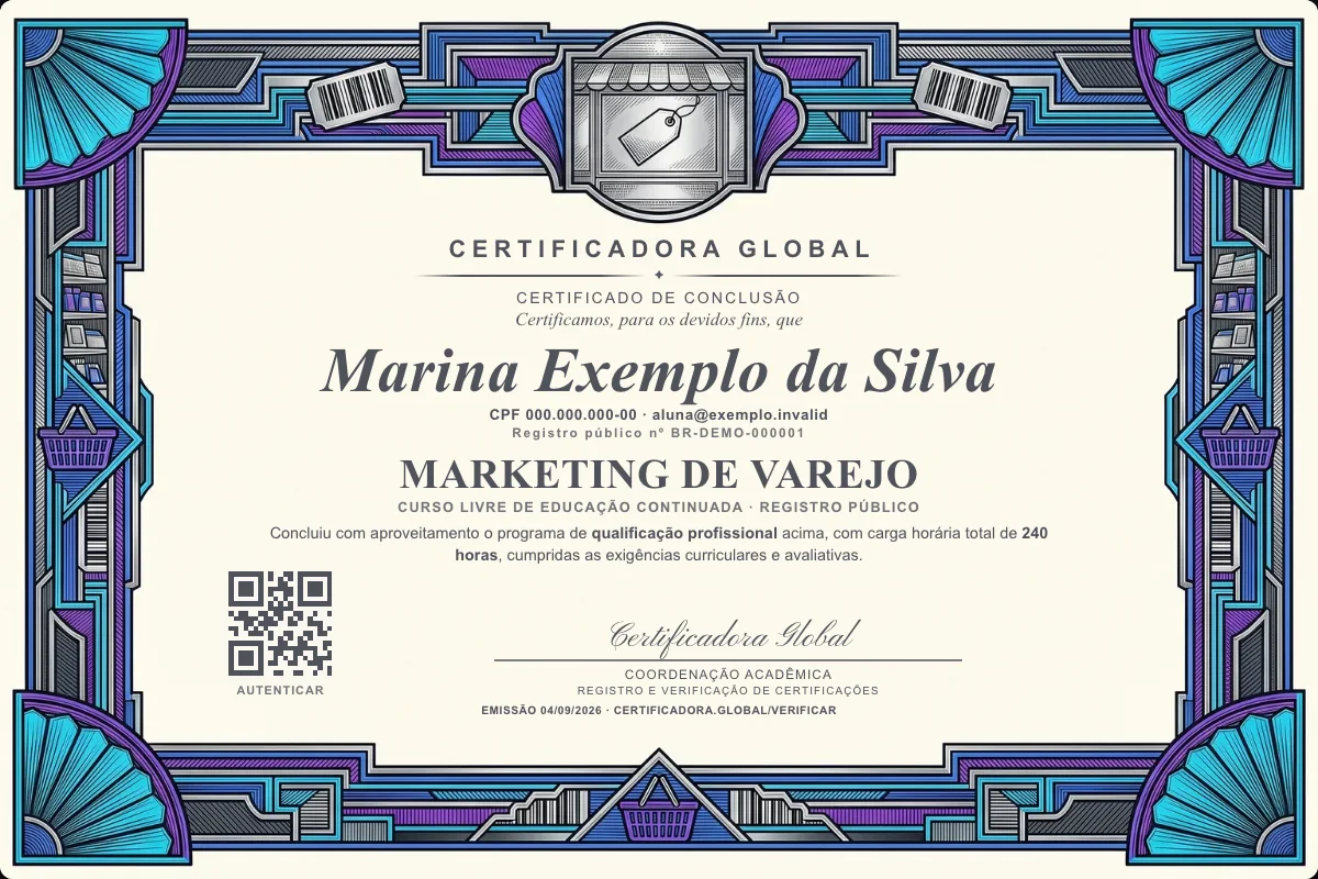 Capa do curso Marketing de Varejo