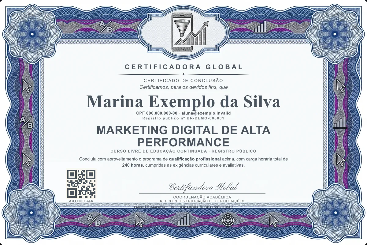 Capa do curso Marketing Digital de Alta Performance