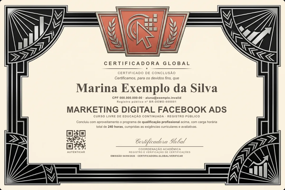 Capa do curso Marketing Digital Facebook Ads