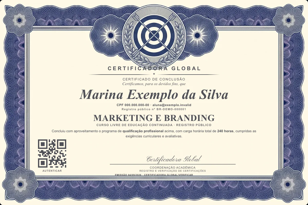Capa do curso Marketing e Branding