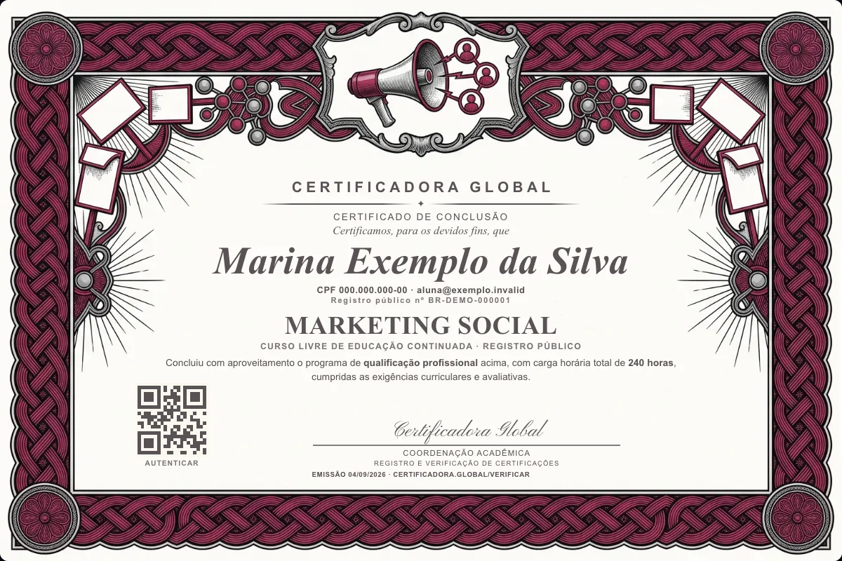 Capa do curso Marketing Social