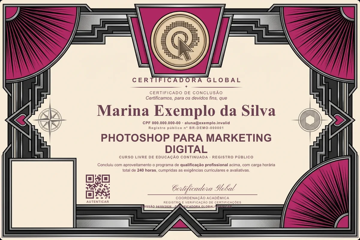 Capa do curso Photoshop para Marketing Digital