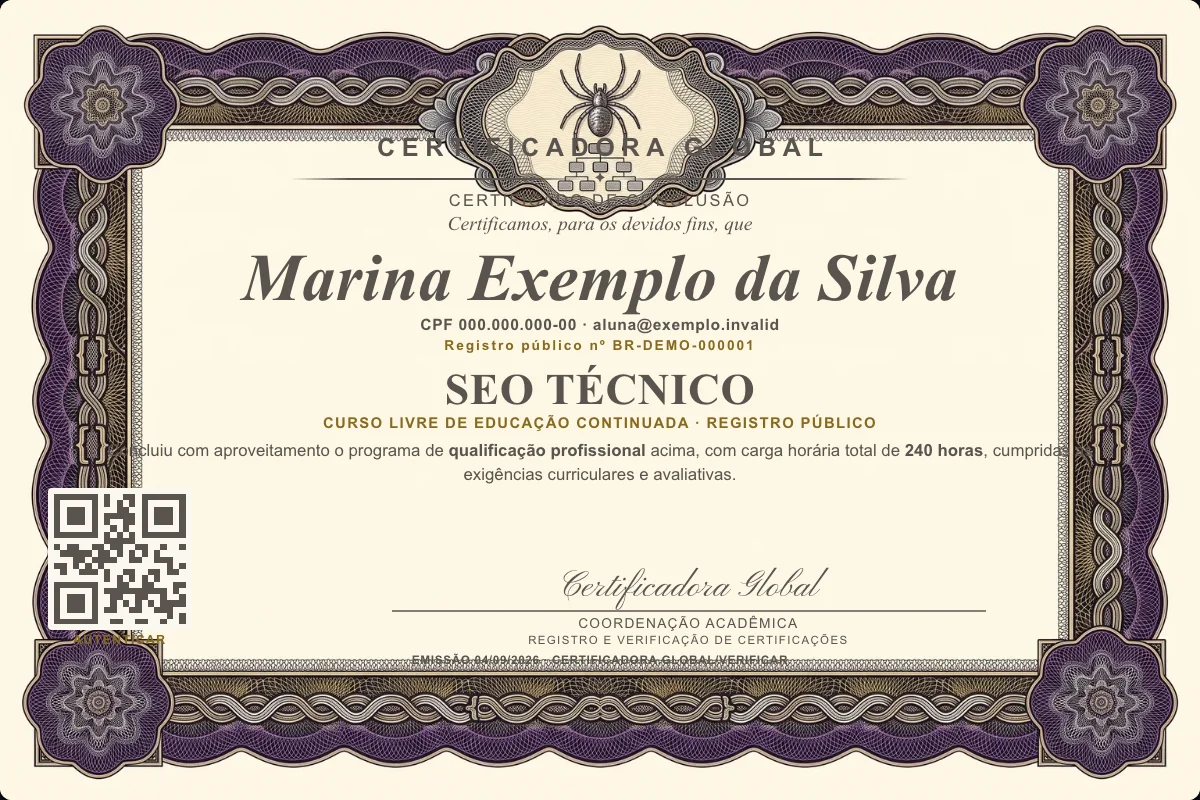 Capa do curso SEO Técnico
