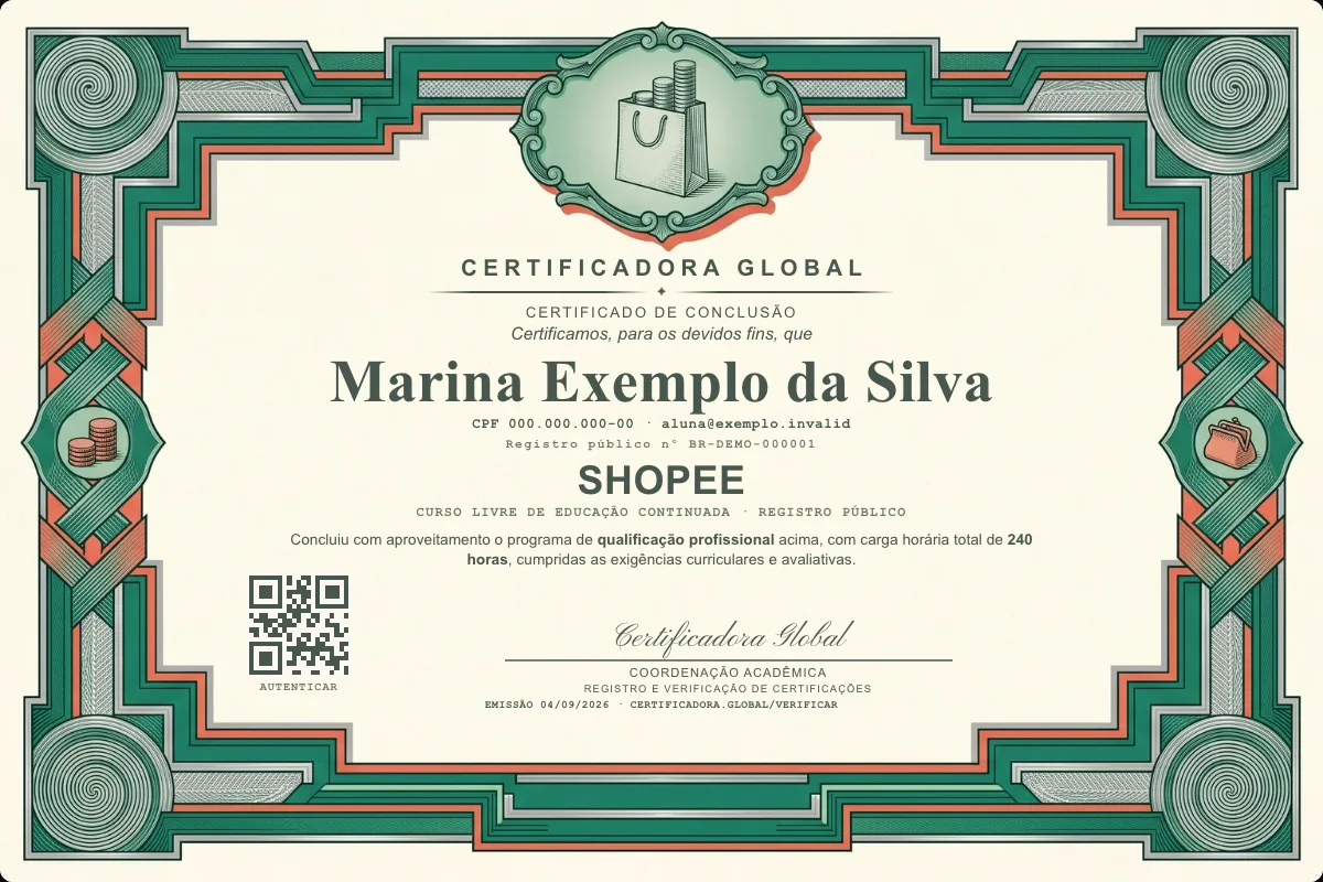 Capa do curso Shopee