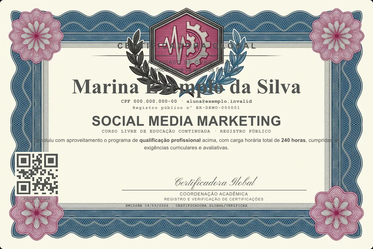 Capa do curso Social Media Marketing