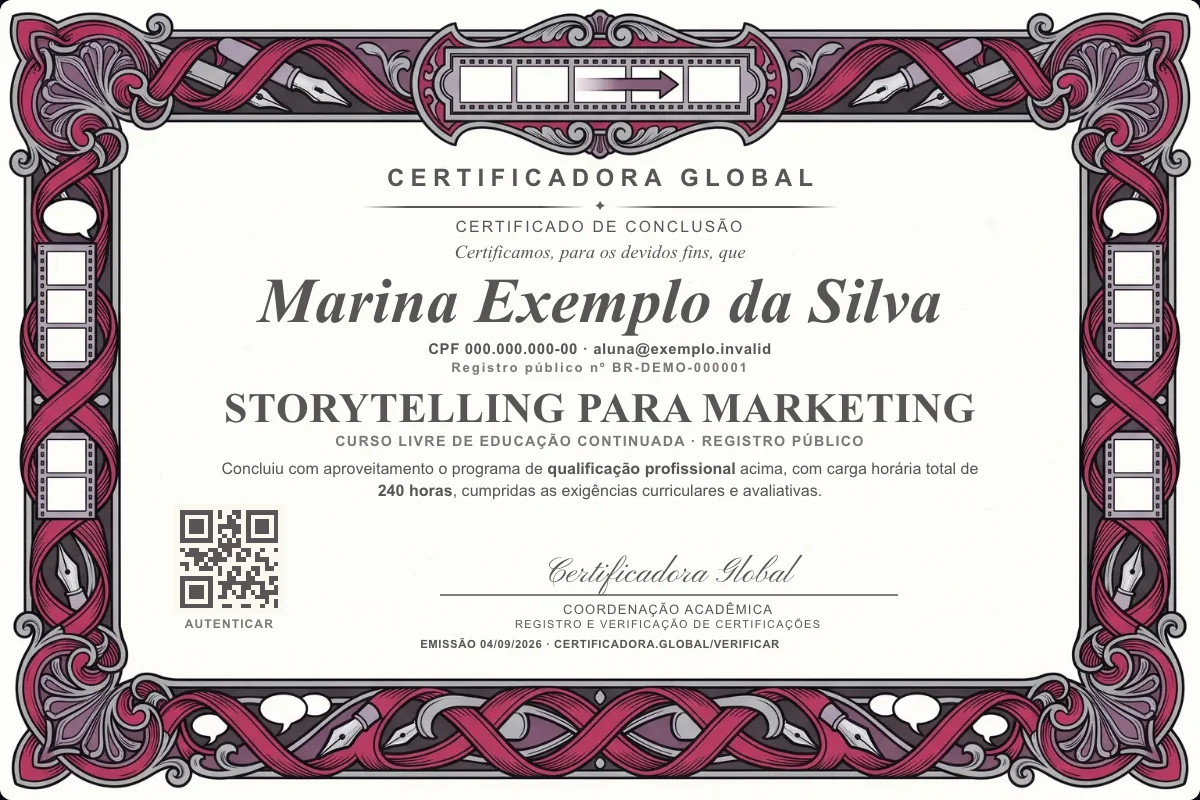 Capa do curso Storytelling para Marketing