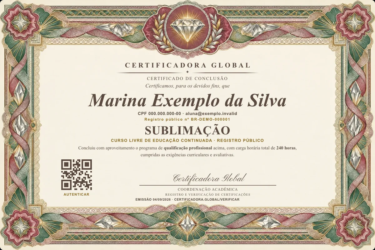 Capa do curso Sublimação