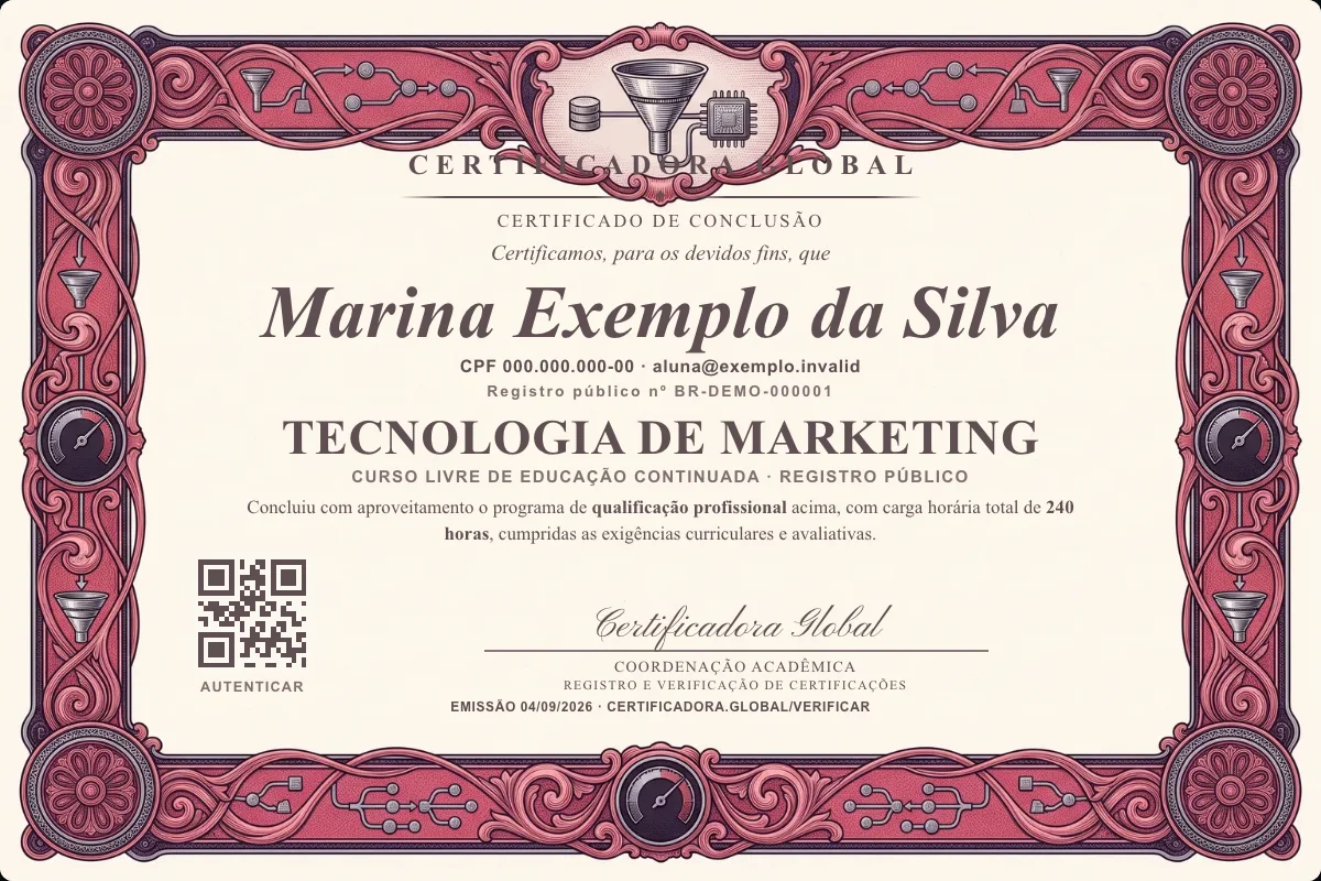 Capa do curso Tecnologia de Marketing