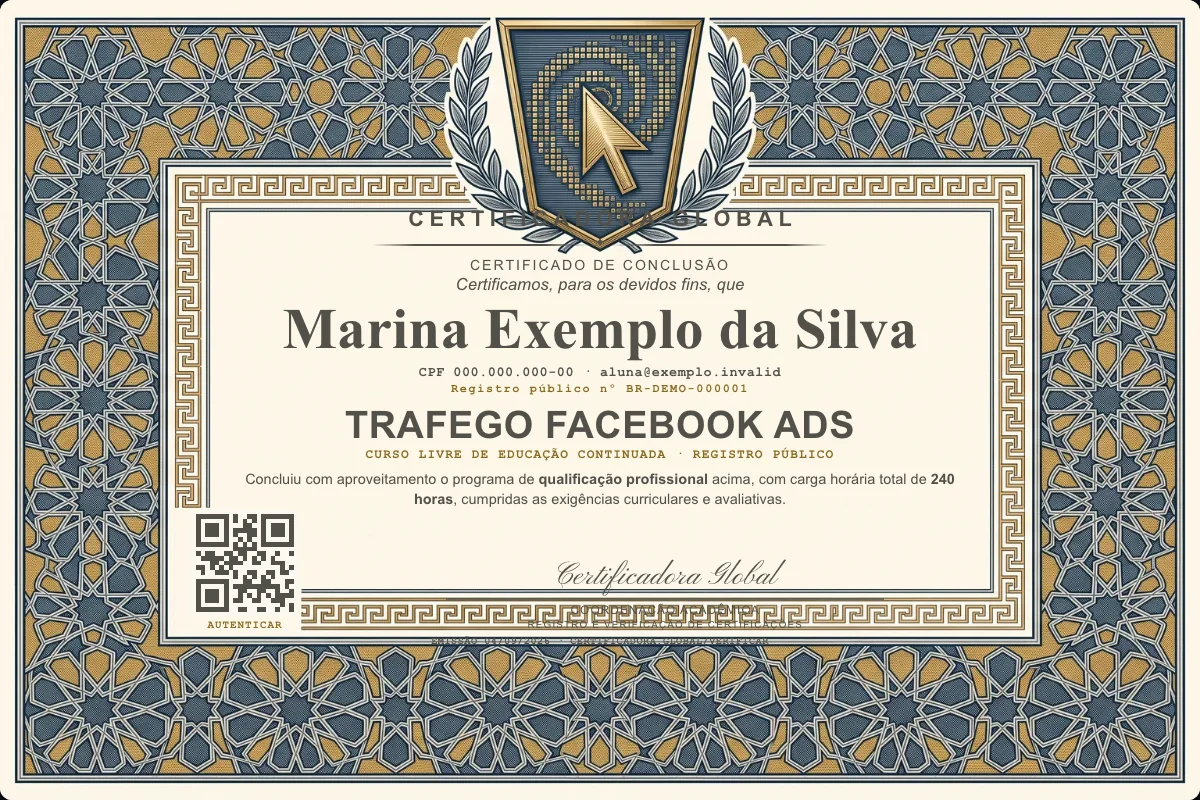 Capa do curso Trafego Facebook Ads