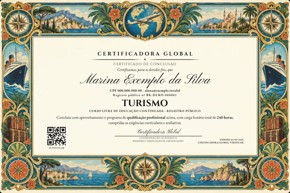 Capa do curso Turismo