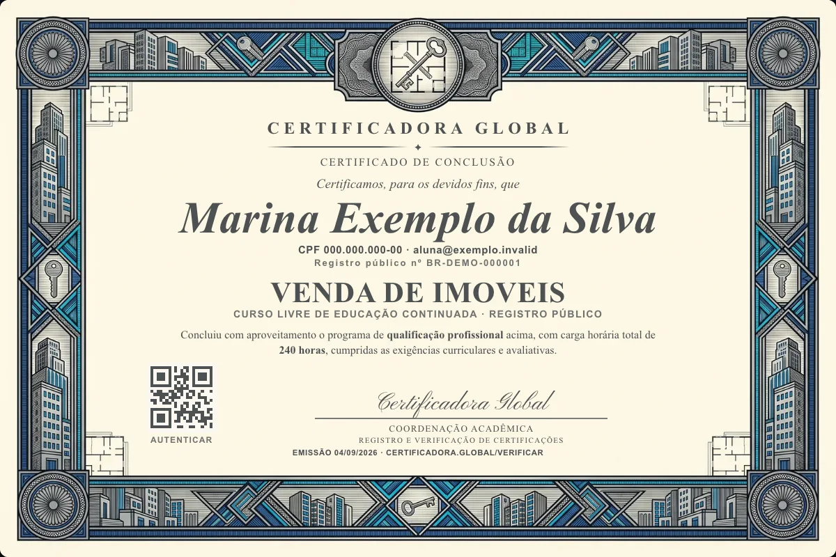 Capa do curso Venda de Imoveis