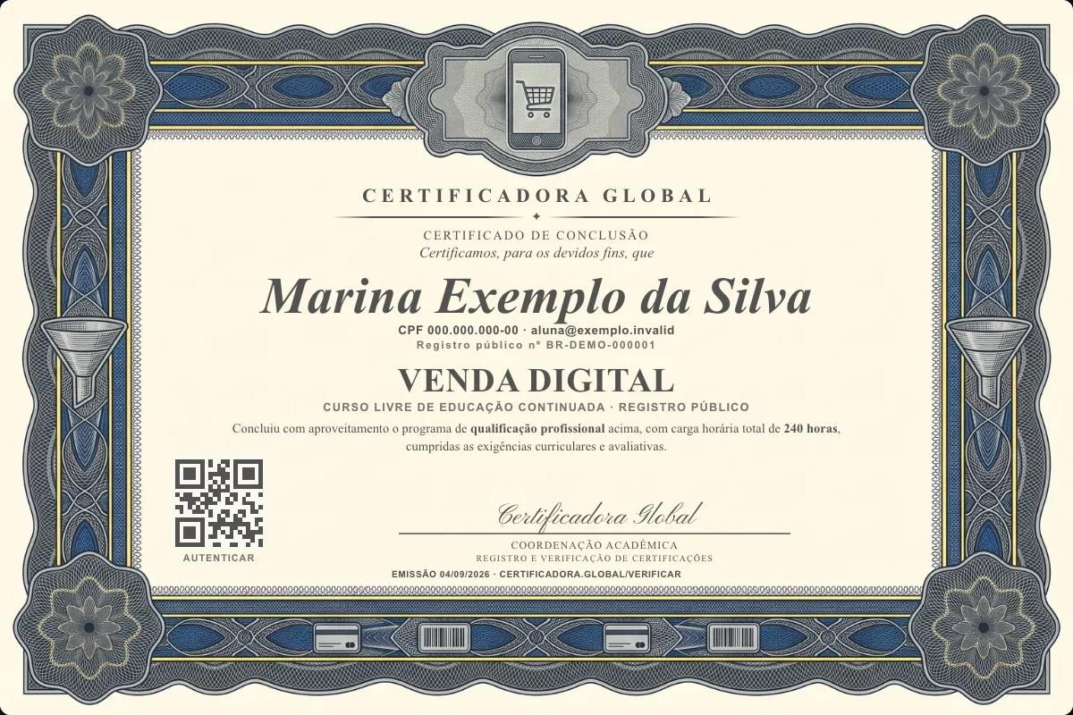 Capa do curso Venda Digital