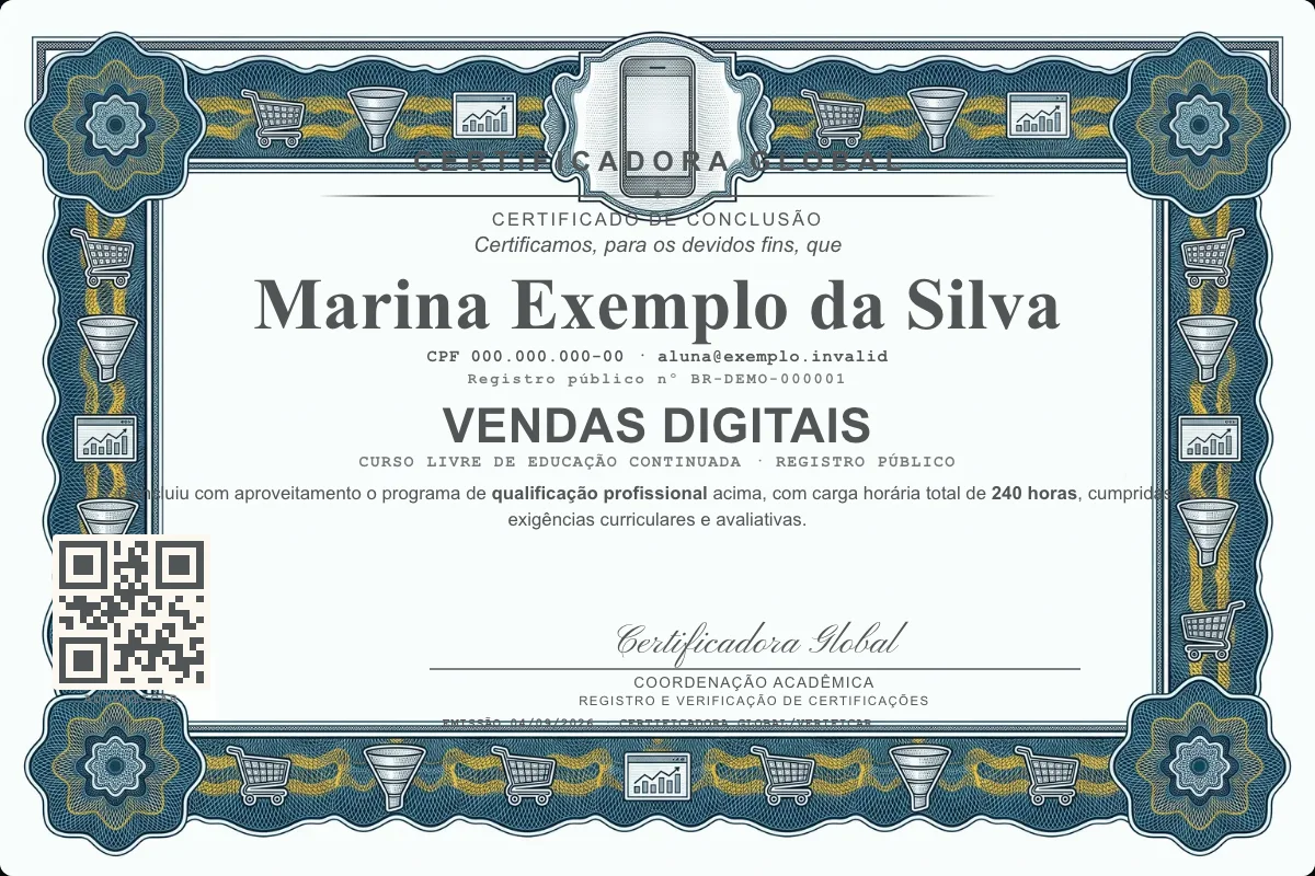 Capa do curso Vendas Digitais