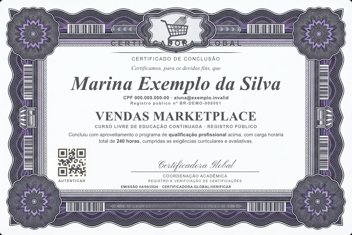 Capa do curso Vendas Marketplace