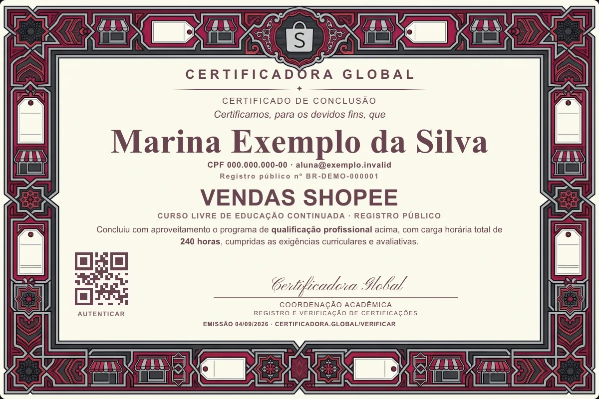 Capa do curso Vendas Shopee