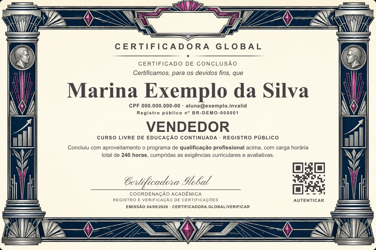 Capa do curso Vendedor
