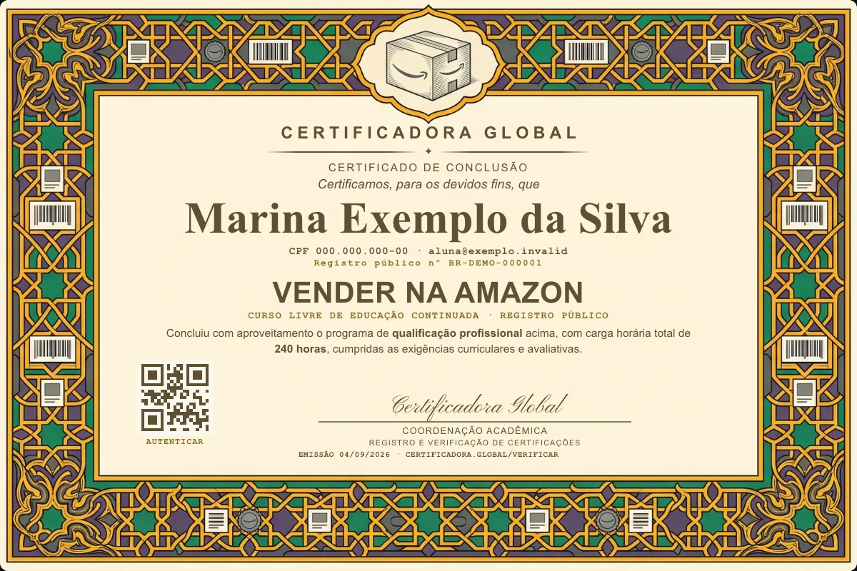 Capa do curso Vender na Amazon
