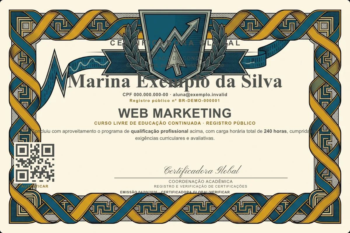 Capa do curso Web Marketing