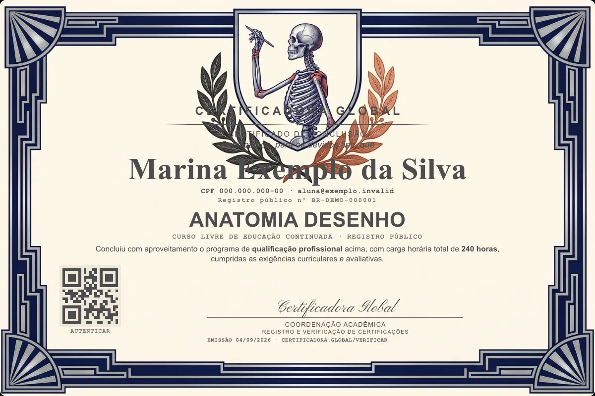 Capa do curso Anatomia Desenho