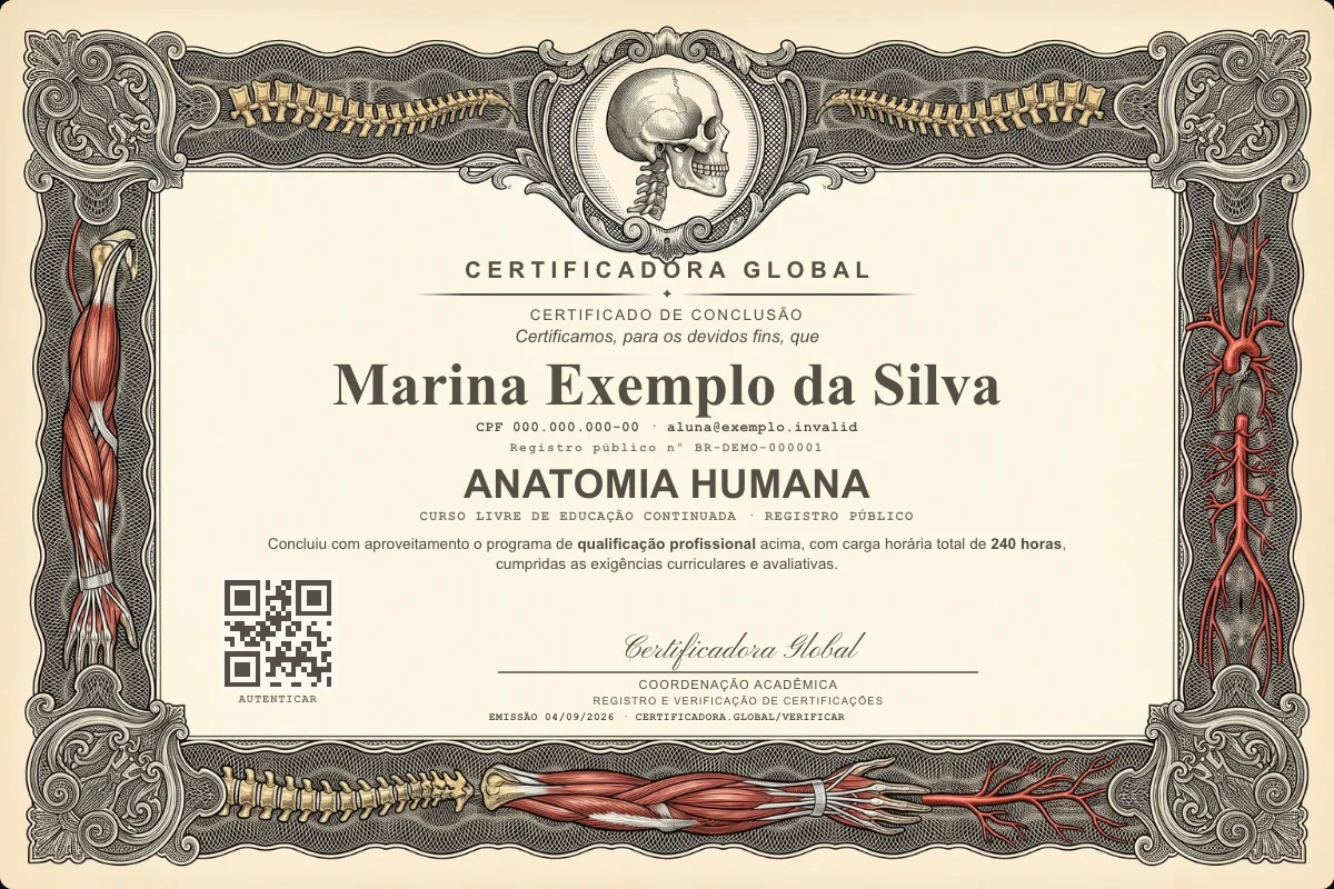 Capa do curso Anatomia Humana