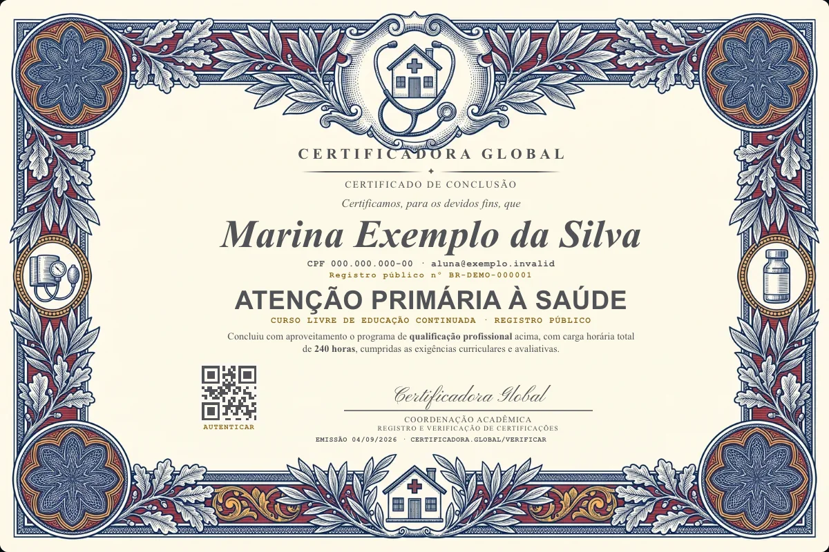 Capa do curso Curso Online de Atenção Primária à Saúde