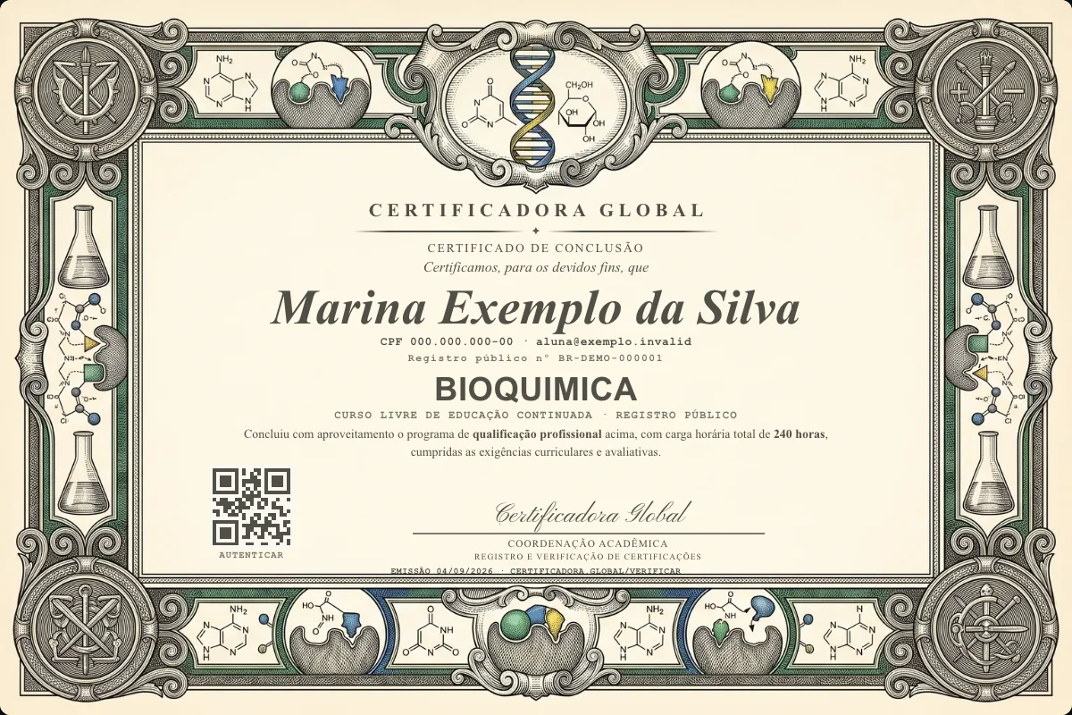 Capa do curso Bioquimica