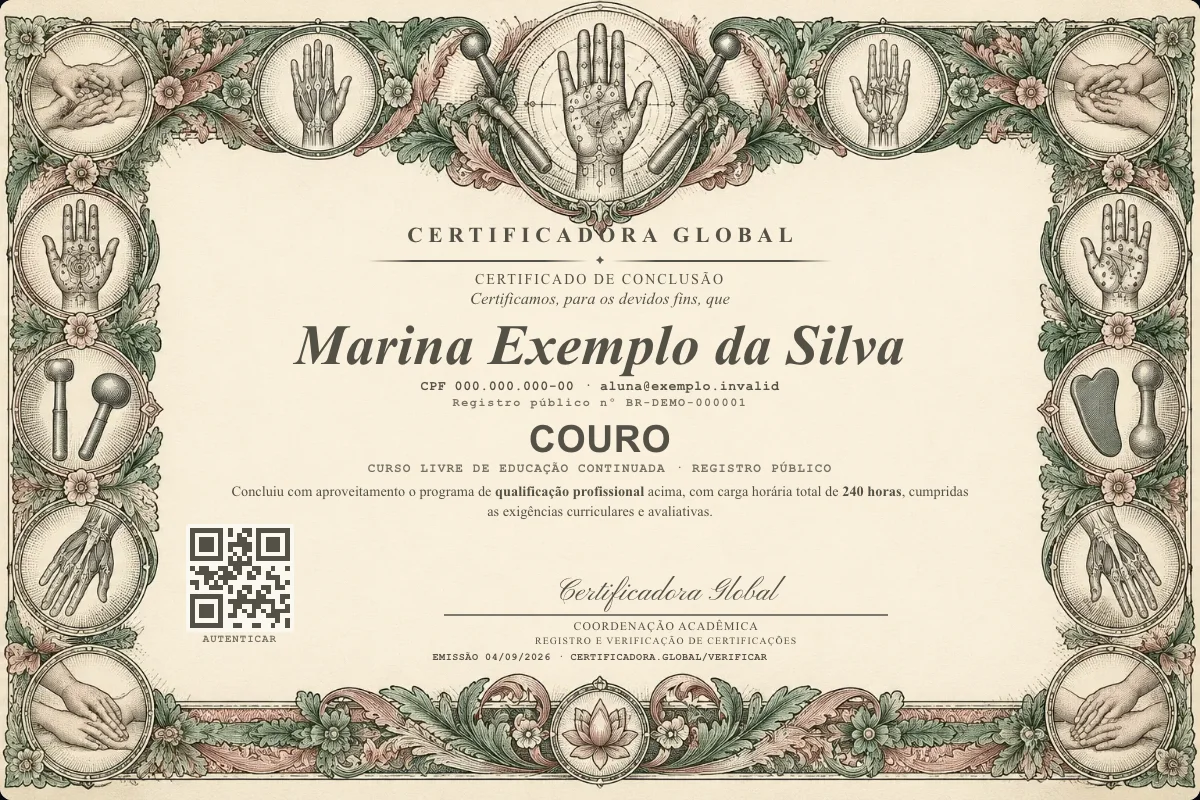 Capa do curso Couro