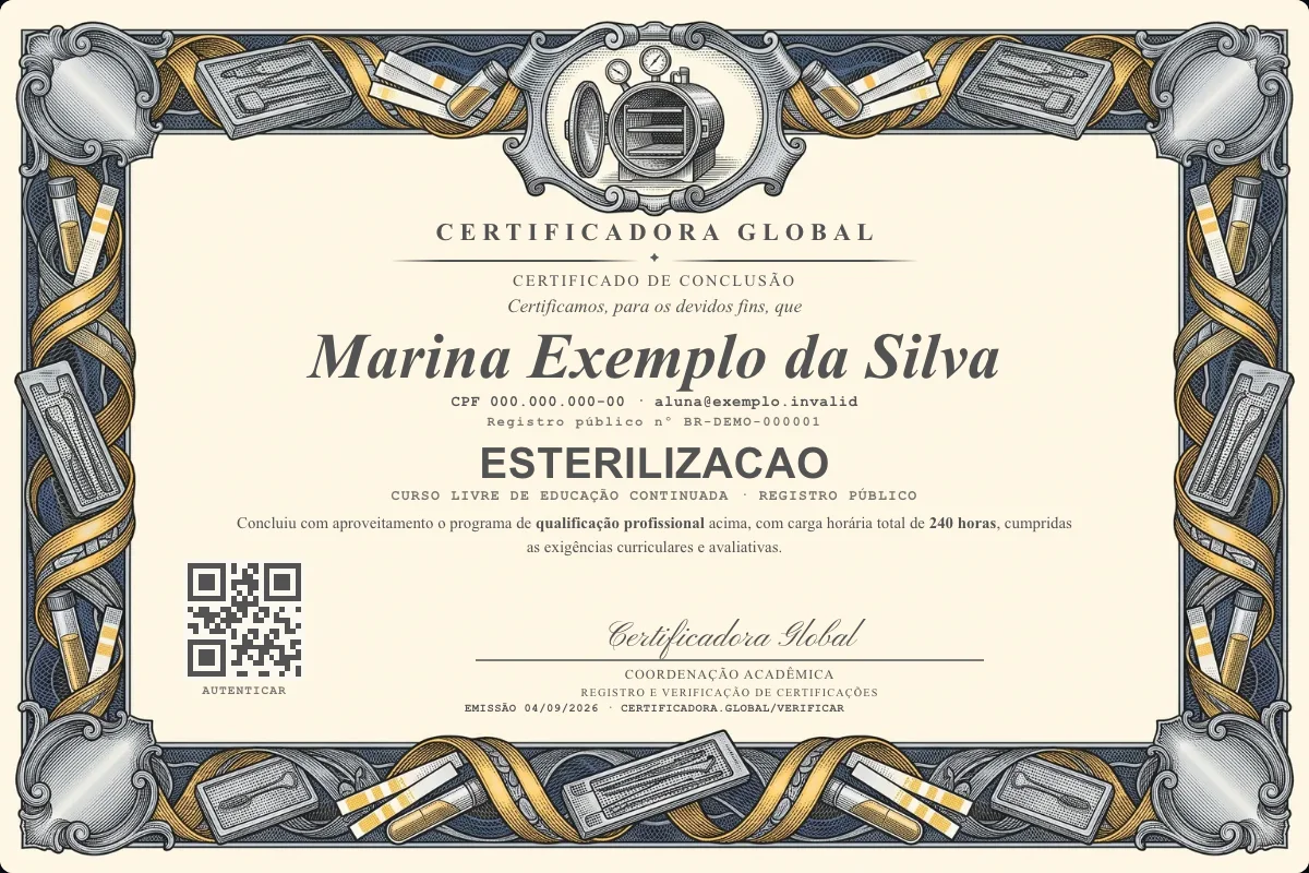 Capa do curso Esterilizacao