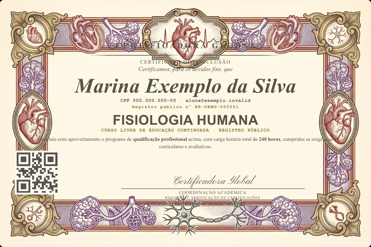 Capa do curso Fisiologia Humana